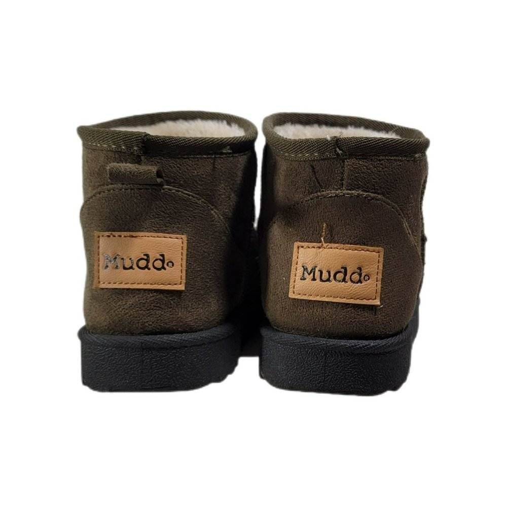 Girls size 6 Olive Green Mudd" Cherry" Classic Mini Ankle Suede Boots Lined . - Picture 8 of 10